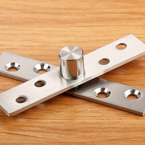 4pcs heavy duty universal hinges 360 degree rotating hidden door hinges with upper and lower shaft design no pins stainless suitable for panel doors wardrobes bathrooms