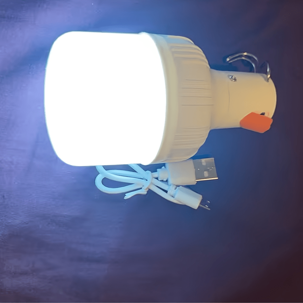 TEMU Torcia da esterno ricaricabile USB, lampadina a LED, luce notturna portatile, IPX4, luce da pesca ad luminosit� con gancio, per emergenze,