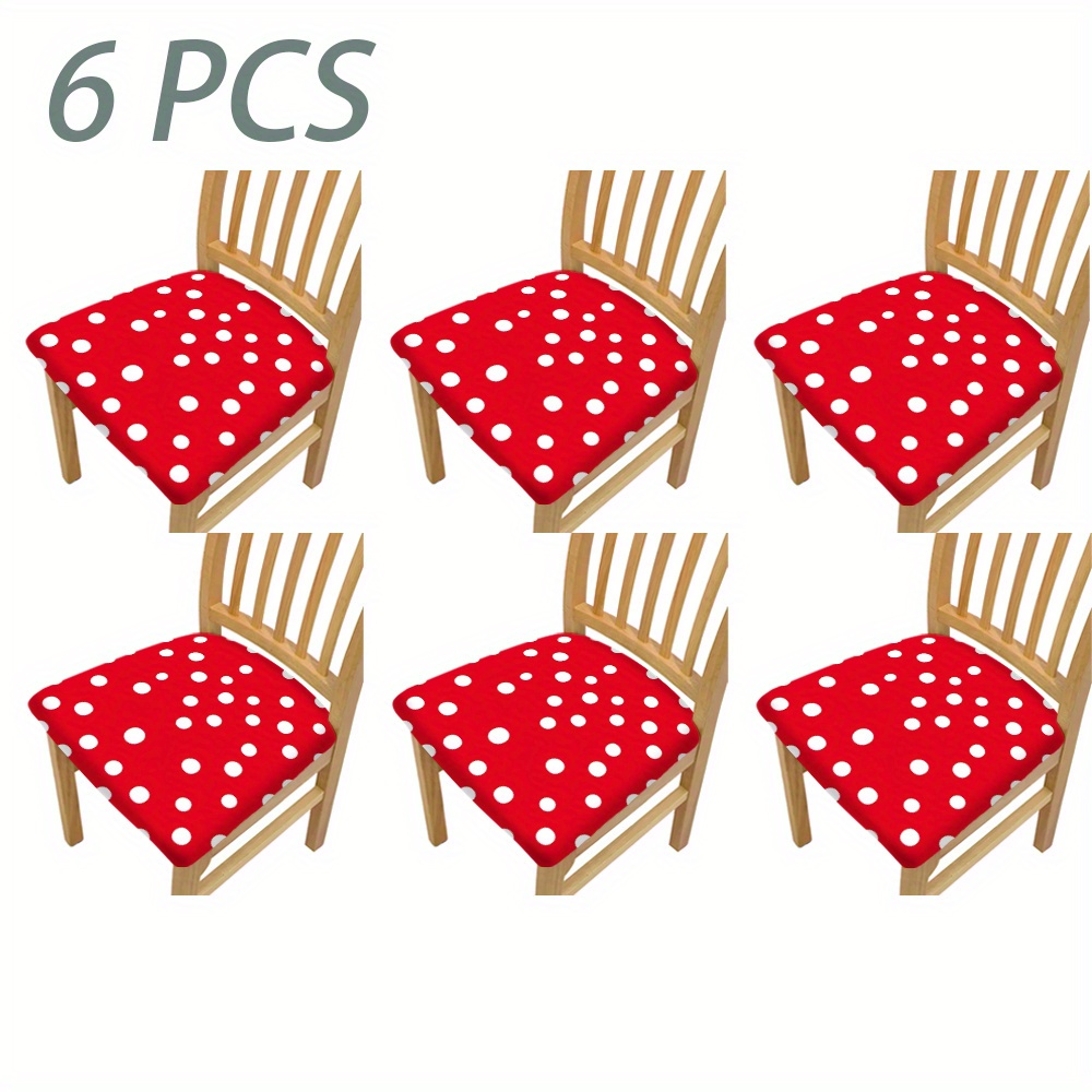 TEMU 2/4/6 Fundas de Cojín/Décoración Navideña/ para Festivo – Cojines Rojos y Blancos a para Sillas, Acolchados Transpirables y Duraderos, Ideales