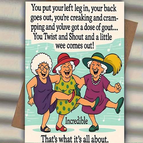 1 humorous birthday card designed for or friendship theme happy birthday envelope paper material size 12x17cm 4 72x6 7in