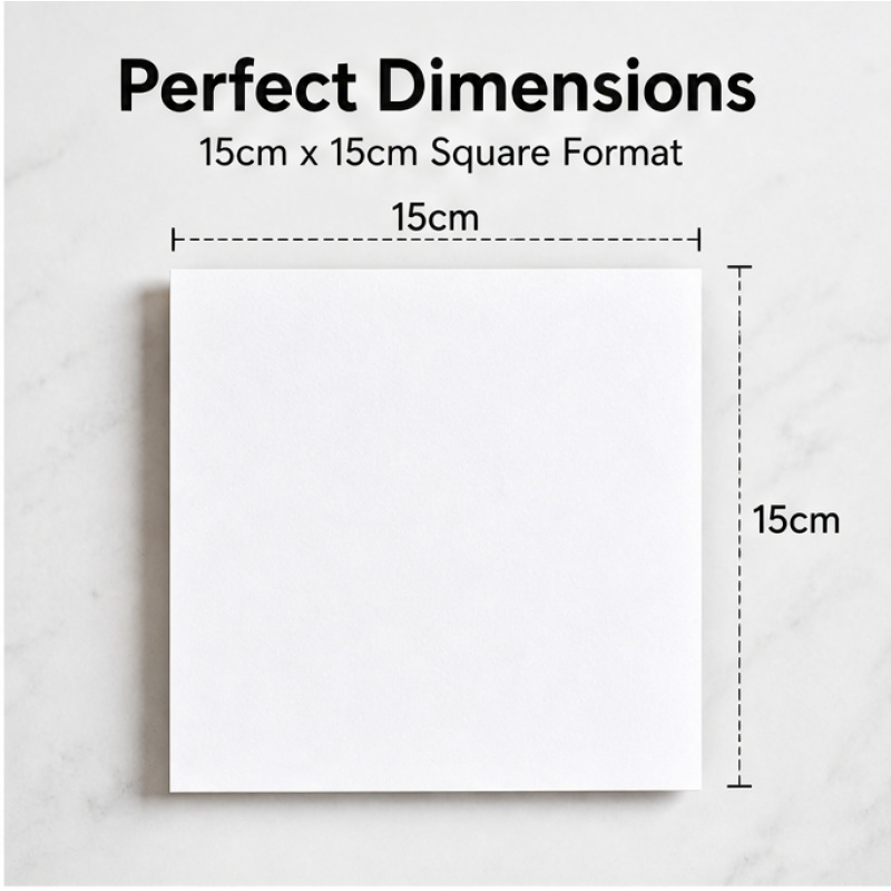 TEMU 50 Packs Of Thick Paper Cards, Blank Thick Paper Invitations, Greeting Cards, Postcards, Photos, 250gsm Thick Paperwhite, 6x6inch