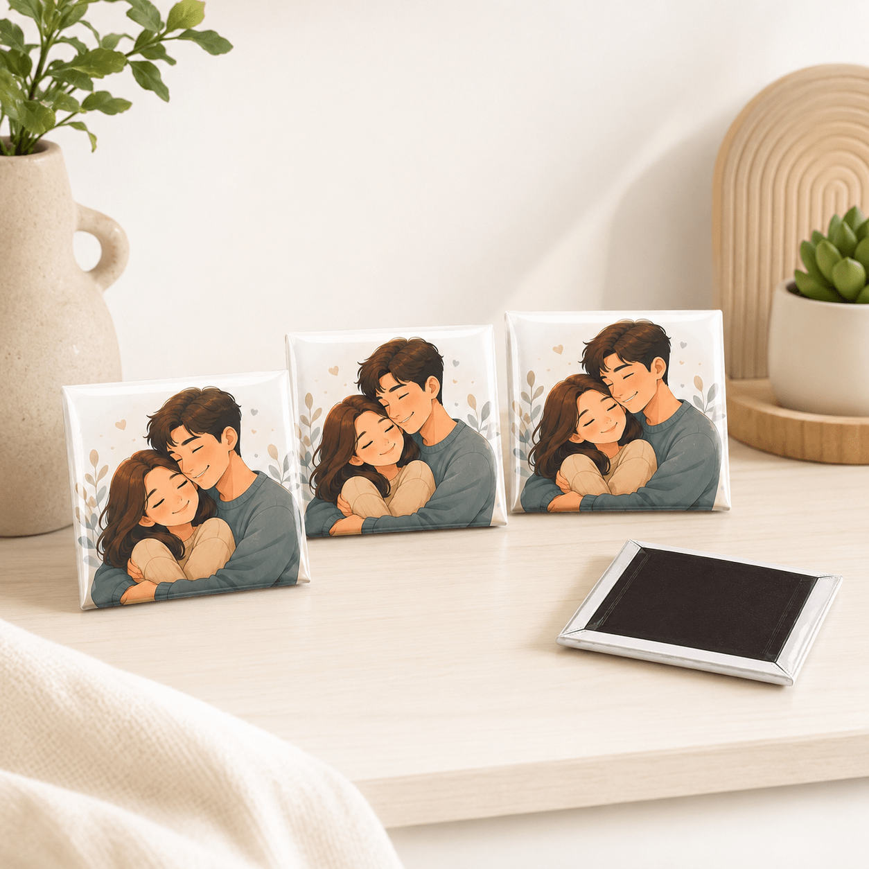 32pcs Custom Square Photo Magnets for Refrigerator Decor