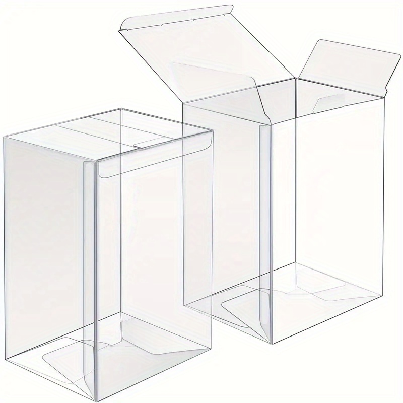 TEMU 25pcs 4 Inch Clear Protectors Case Figures Cover For Storage Heavy Duty Display Box W/ Protective Film & Locking Tab, Protectors