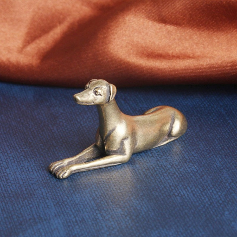 E-shop Elegante Grauhund-Statue - Miniatur-Metallhundfigur mit aufwendigen Details, Ideal für Heimdekoration, Weihnachts- & Feiertagsgeschenke,