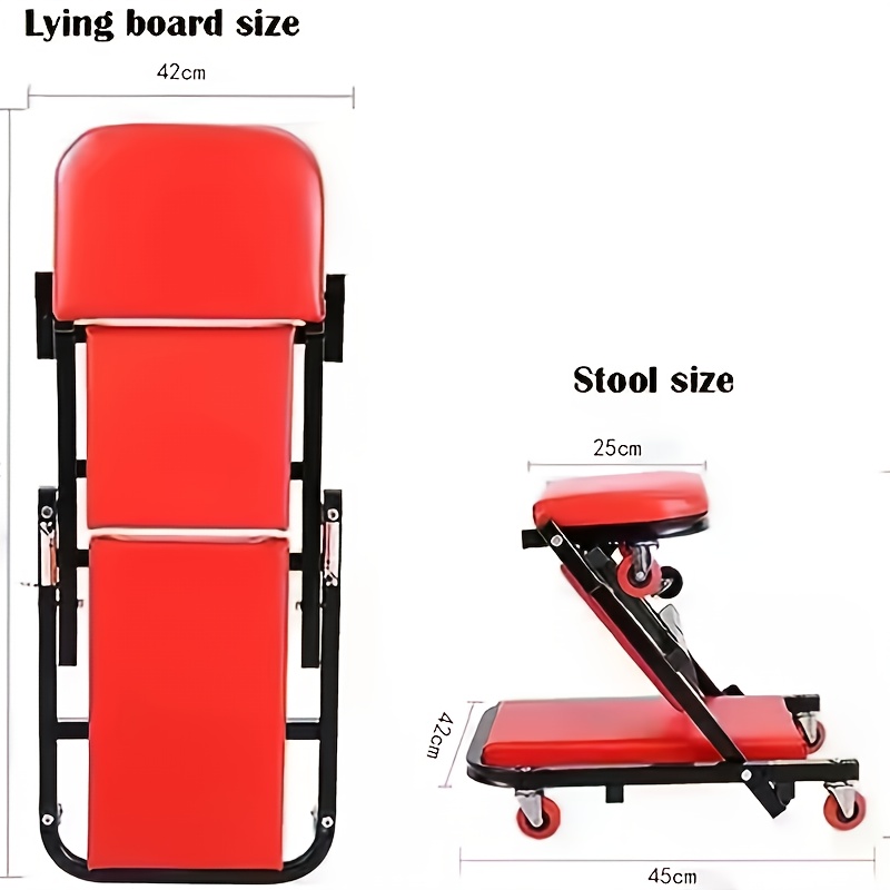siège de travail extérieur robuste 3-en-1 pour bébé, 36 pouces, planche de réparation de voiture, banc   portable, maintenance de  , outil de   pour passionnés de réparation automobile Détails du produit 2
