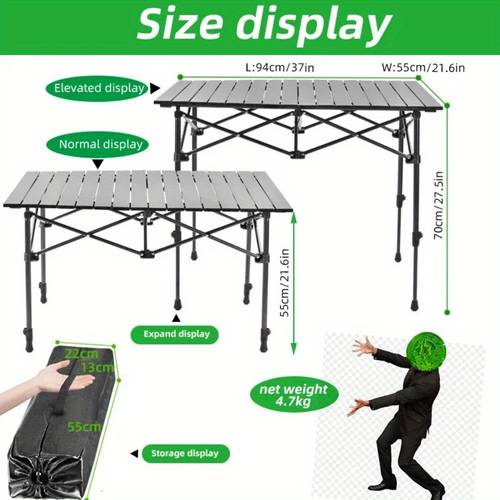 camping table collapsible folding outdoor furniture barbecue backpacking nature hike lightweight equipment lifting desk