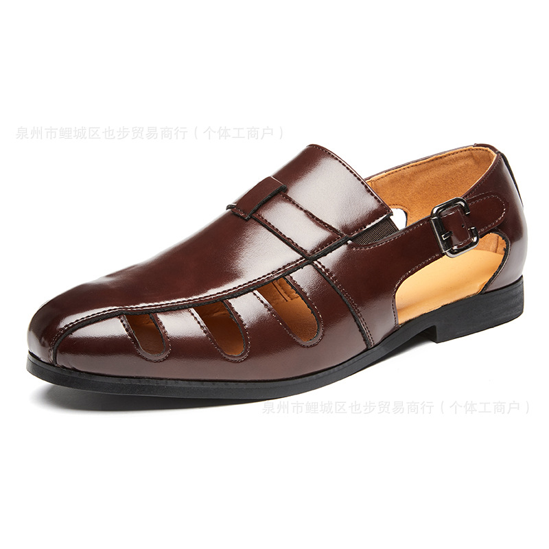 British-style Summer New Breathable Men's Fisherman Shoes, Plus-size Formal Flip-flops, Shoes, Versatile Men's Shoes