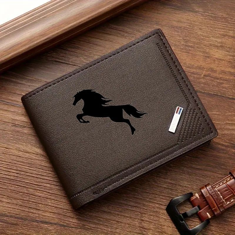 TEMU A Stylish Men's Pu Wallet Pattern - Classic Multi-functional Large-capacity Design - The Top For Christmas And Birthday Gifts