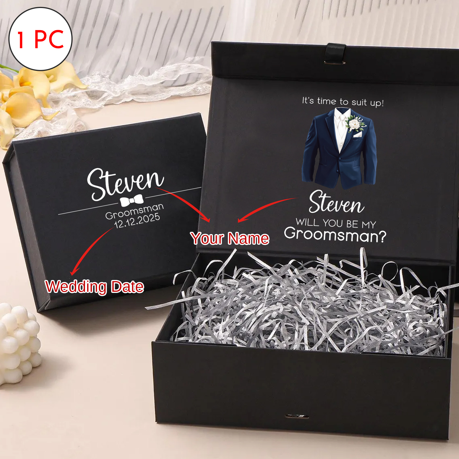 Gift Box Storage Box Ribbon Magnetic Luxurious Packaging Box - Temu New Zealand