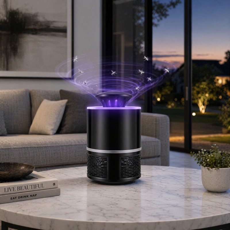 Image of Usb Powered Insect Trap With Strong Suction Fan, Silent Indoor Catcher, 360° Attracting Portable Bug Killer, Quiet Pest Trap For Home Bedroom