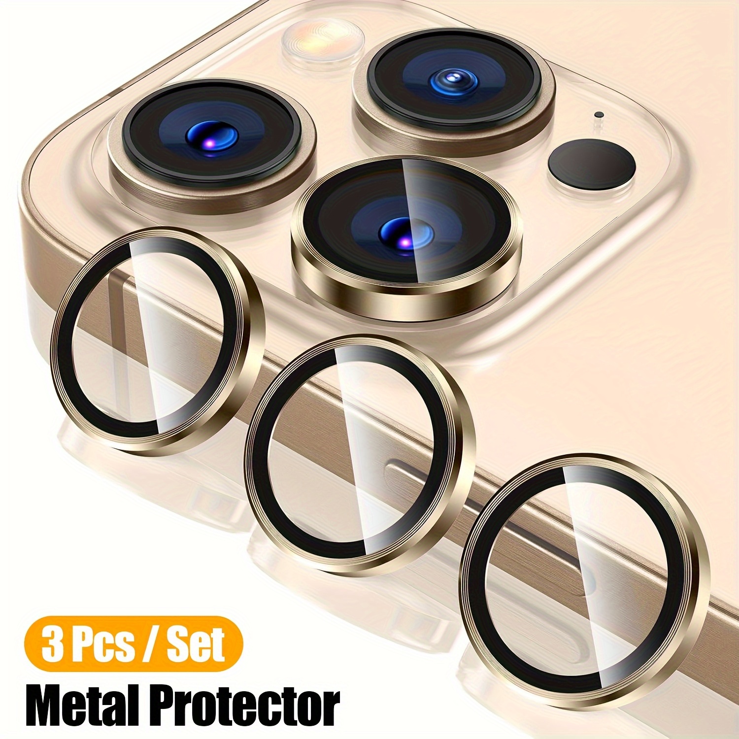 Protector De Lente De Cámara De Vidrio Templado Para IPhone 11 Al 16 Pro Max - Transparente