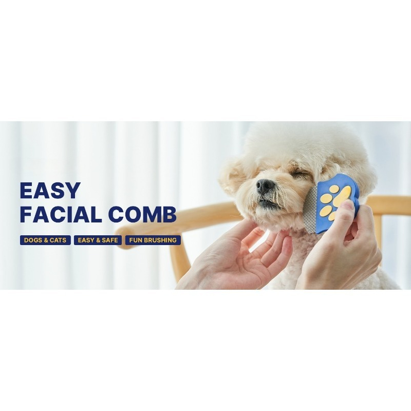 Professional Eye Cleaning Comb for Pets | Cat And Dog Stainless Steel Tear Stain Remover | Gentle Round Head Combing Tool | Compact And Portable, Used to Remove Dirt from Eyes