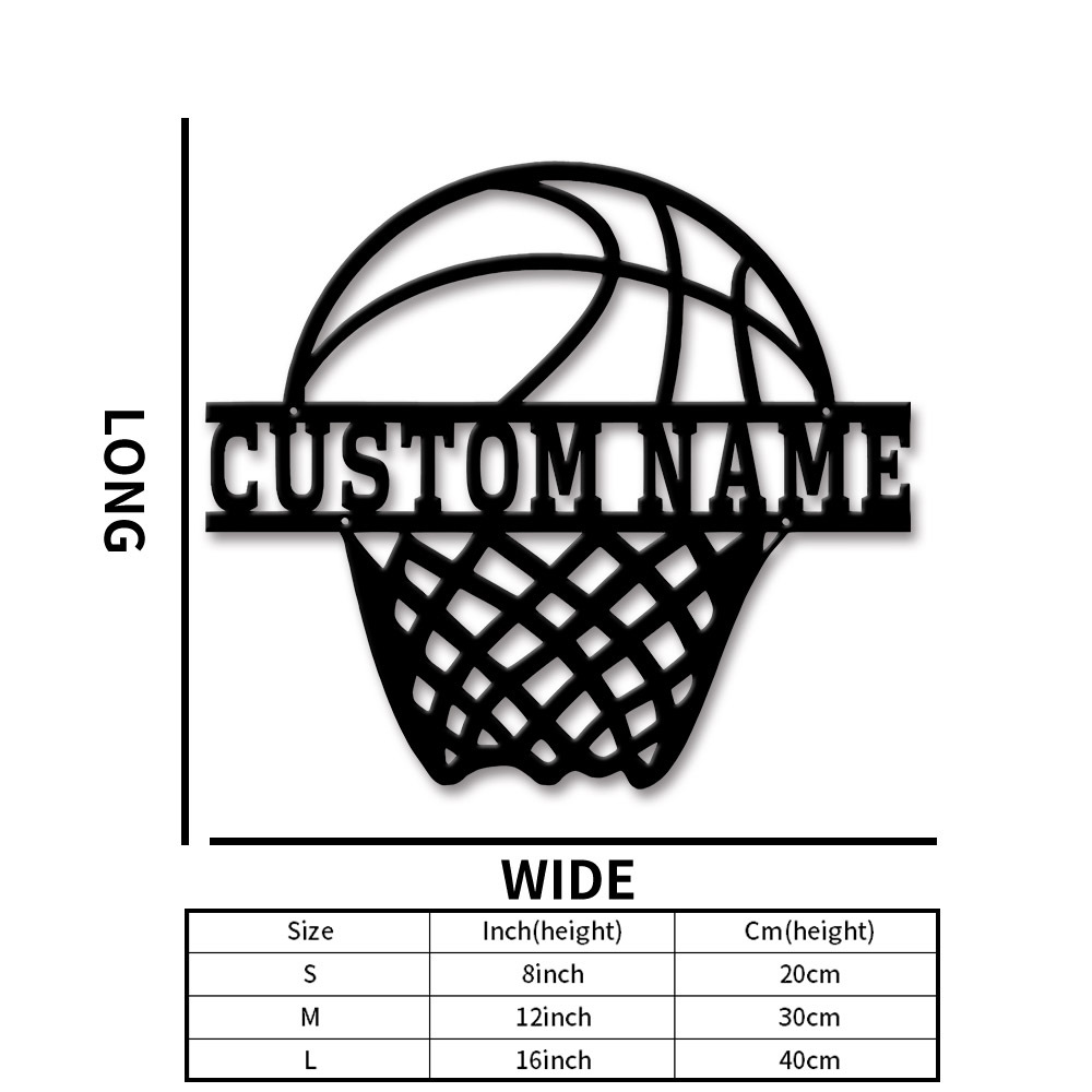 TEMU 1pc Personalized Basketball Name Metal Sign Wall Decor Gift For Basketball Fan For Man Cave Garage
