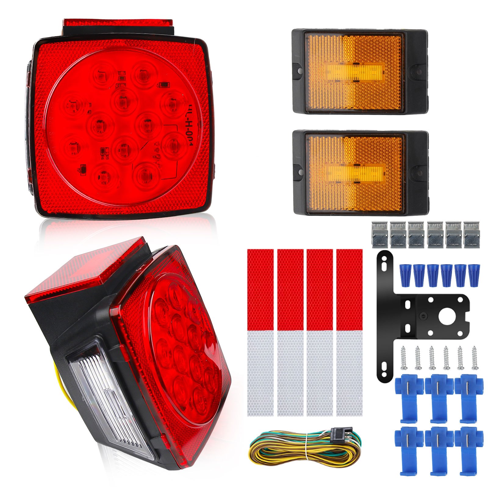 [led Trailer Lights Kit] Led Trailer Lights, Utility Trailer Lights For Submersible For Boat Rv With Wire Harness, Ideal For Boat Truck Rv Snowmobile, Without Battery
