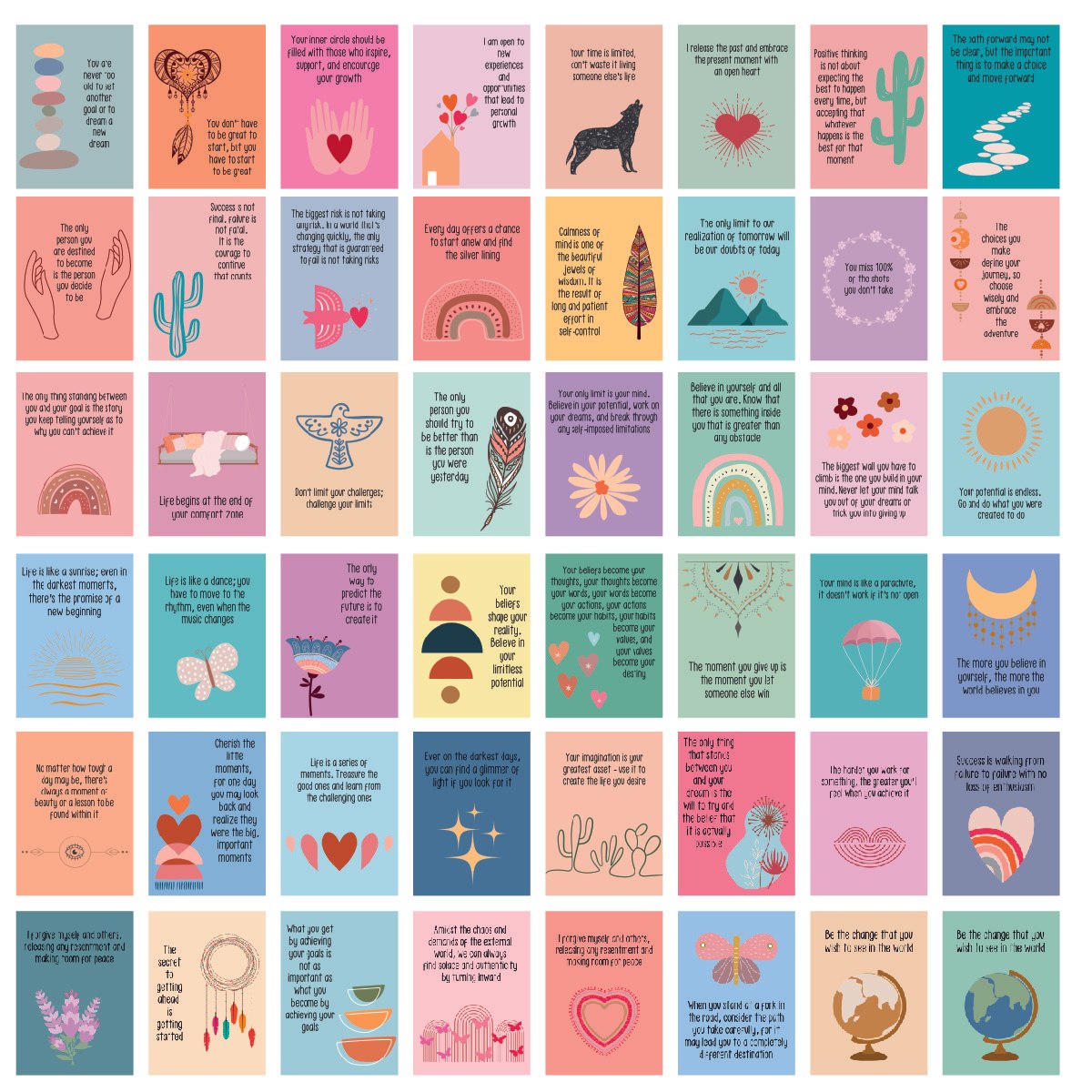 Temu – TEMU 48pcs, Positive Affirmation Cards, Thank You Cards, Encouragement Cards, Positivity Cards, Employee Thank You Cards, Cards