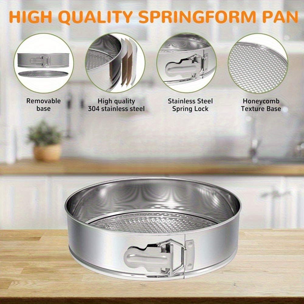 304 stainless steel non stick springform cake pan detachable