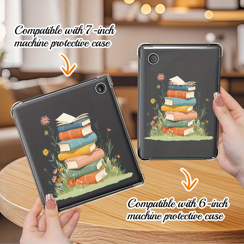 TEMU Compatible With Color 2024 N3" 67" / Bw 6-inch & Libra .0-inch 2024 E-reader Cases. Simple And Stylish Transparent Printed Soft Cover, Slim And
