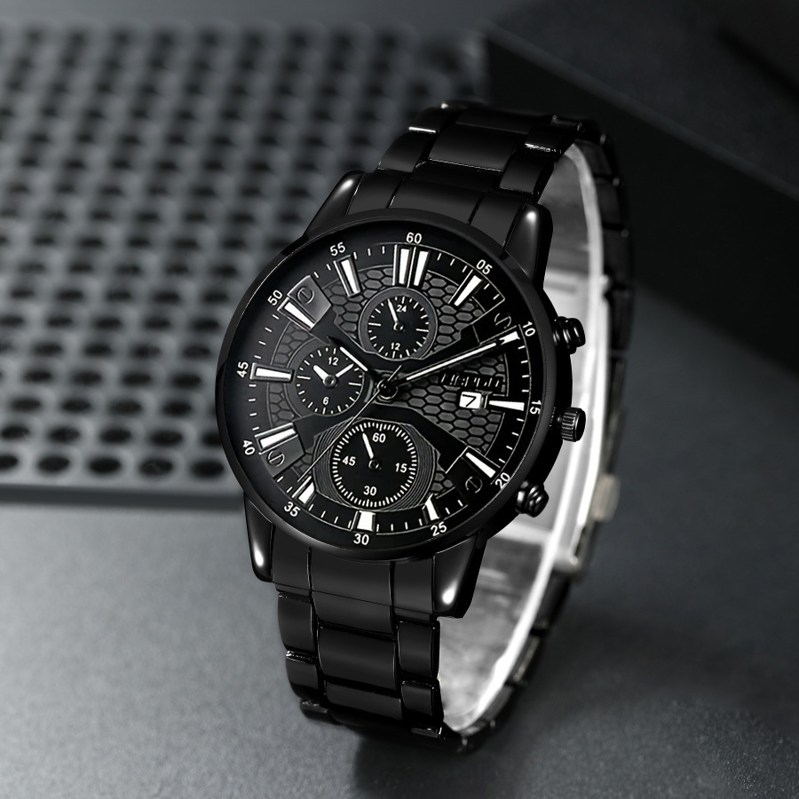 1pc SOKI Elegant Watch - Minimalist Black Dial with Date Window, /Alloy Case & Matching Strap - Everyday & Formal Watches for Women & Men - Perfect Birthday/Christmas/Back-to- Gift - Affordable Luxury Quartz Watch, Versatile Accessory, Contemporary Timepiece, Refined Detailing, Stylish Wristwatch, Fashion Enthusiasts, Formal Timepiece, Sleek Design, Durable Construction, Fashion Lovers