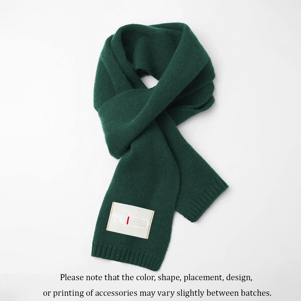 TEMU A Soft And Warm Autumn/winter Knitted Scarf With A "1%" Print, 160cm Extra-long Versatile Thickened Warm Knitted Shawl, Available In Multiple