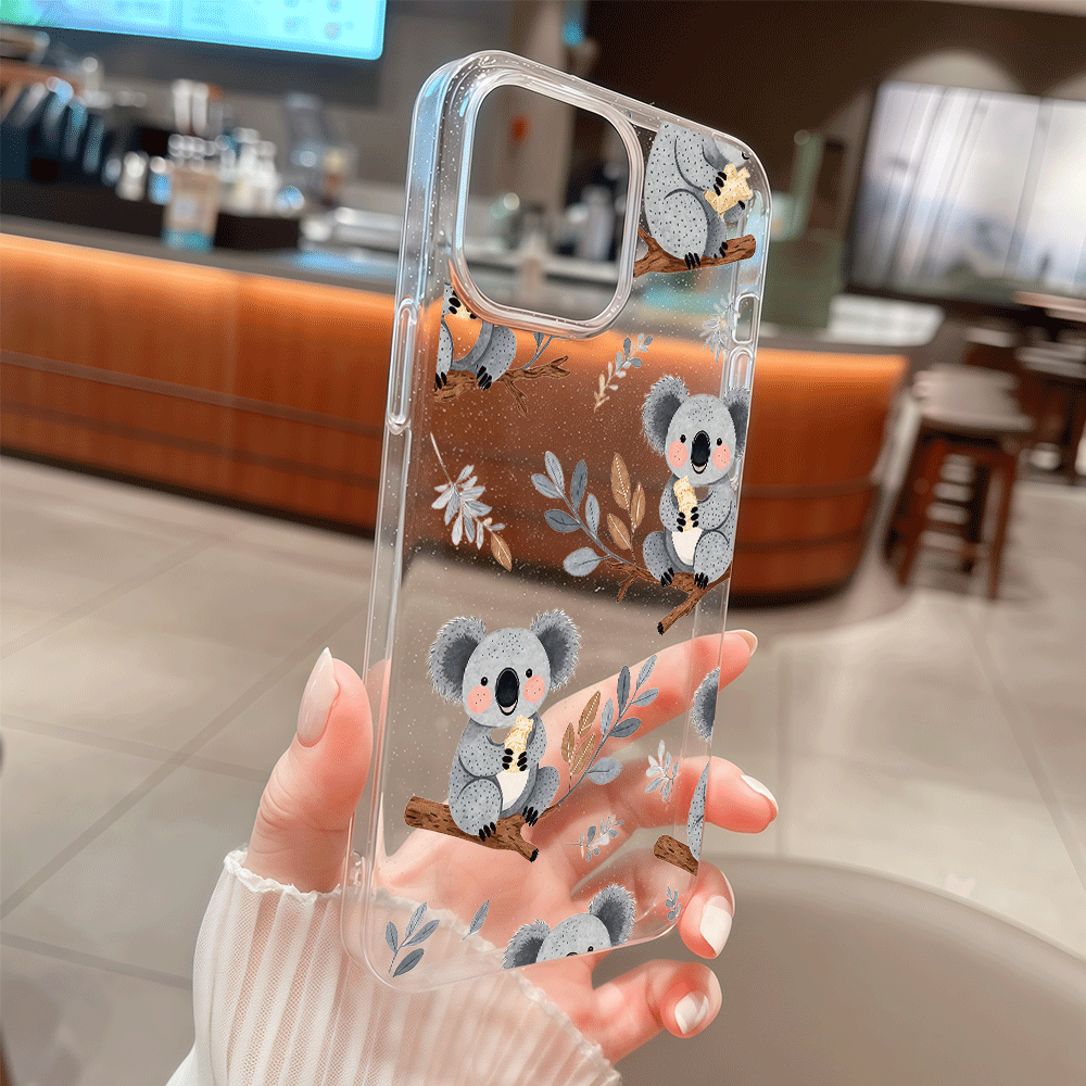 TEMU para teléfono: para teléfono con ilustración de koala adorable para modelos de iPhone 17, 16, 15, 14, 13, 12, 11, duradera y de moda, para