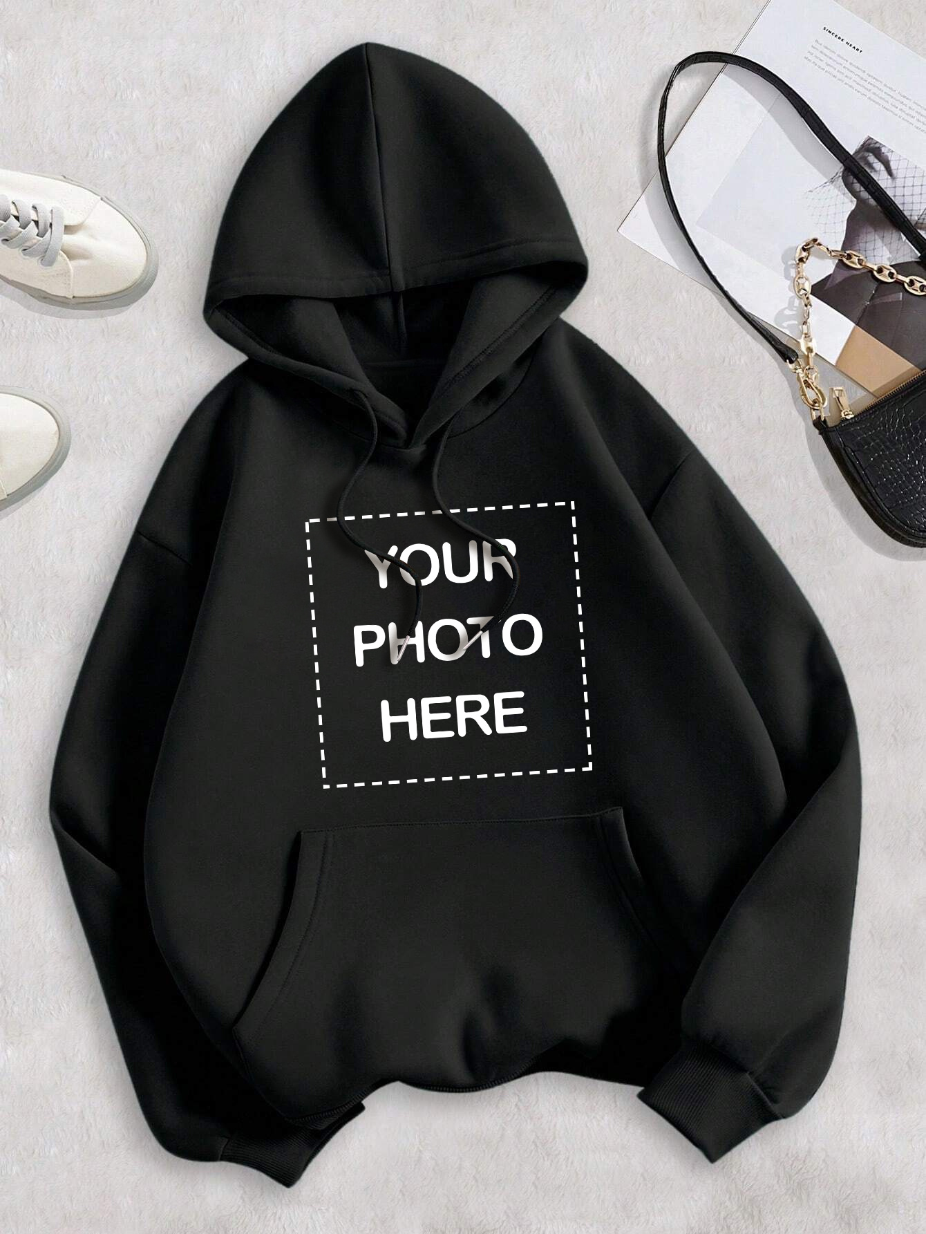 felpa cappuccio personalizzabile donna stampa Temu Italy