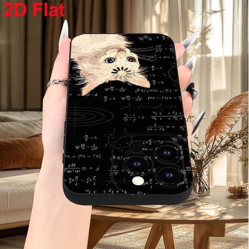 handyhülle: 2d-flach 1 modischer neuer stil mathematik - niedlicher heterochromie-katze lustiger druck-thema tpu engelsauge mattierte handyhülle, stilvolle trendige sturzsichere stoßfeste handyhülle, kratzfest vergilbungsfrei für iphone 17/16/15/14/13/12/11/8/7 pro