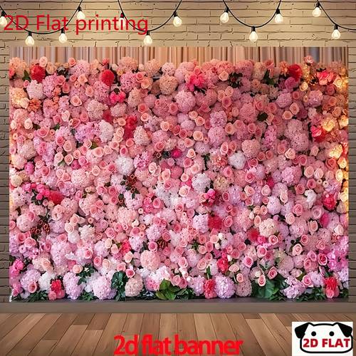 large pink white artificial flower wall panel with peonies tulips suitable for weddings birthdays photo booths easter decorations large sized leaf patterned backdrop banner for room entrances party decorations