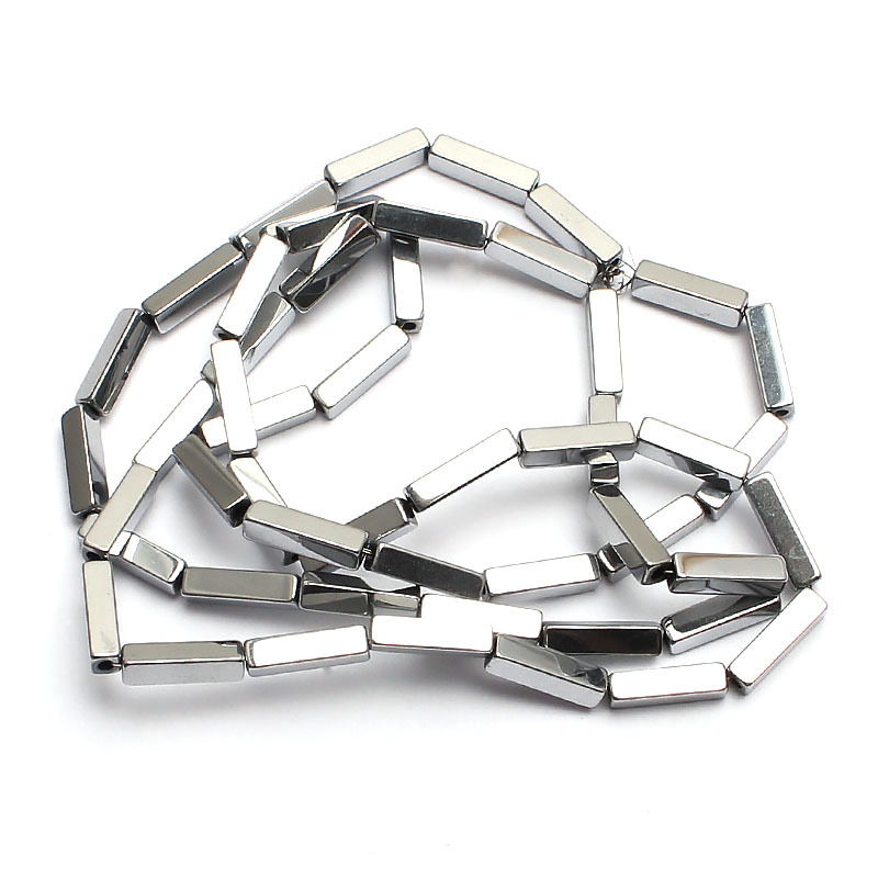 2x8mm Natural Hematite Stone Column Loose Spacer Beads 45-50pcs For Jewelry Making Beads Diy Exquisite Bracelet Necklace Accessories