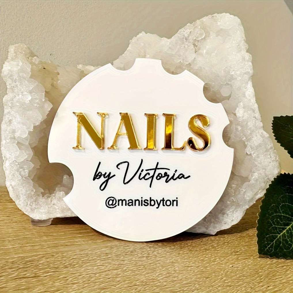 TEMU Acrylic Name Tags For Nail Art Custom Acrylic Nail Name Tags For Technicians And Artists Are Perfect For Nail Photo Name Tag Props