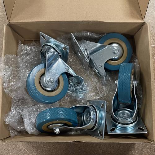 4pçs rodízios giratórios com trava de pvc para serviço com rotação de 360° - rolagem silenciosa adequada para carrinhos, unidades de , equipamentos e s de móveis - / uso, mobilidade , com de travamento (sem marcas)