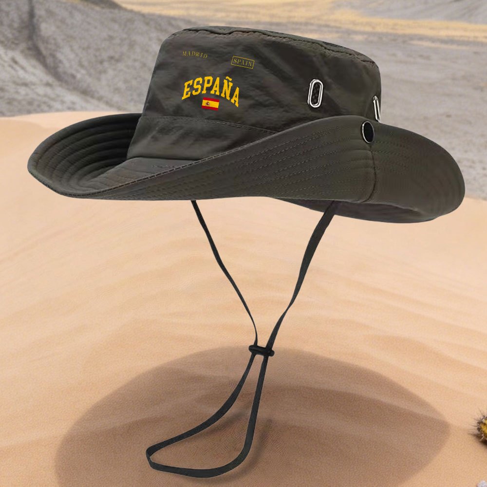 TEMU 1 Gorro Unisex Casual para Exteriores con Española - Ideal para Pesca, Camping, Senderismo y Varios - Gorro - para Excursiones de Pesca y