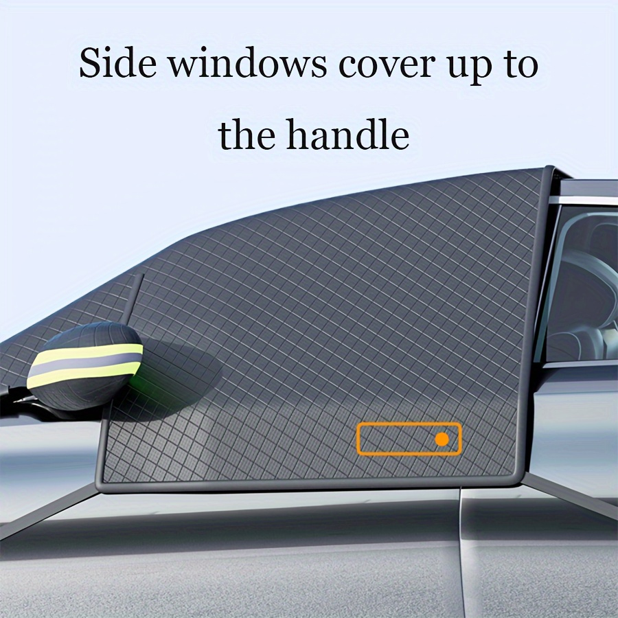 

Thickened And Extended Car Windshield Cover - Polyester Snow And Frost Protection, Suitable For Most Vehicles, Front Window Protection Cover.