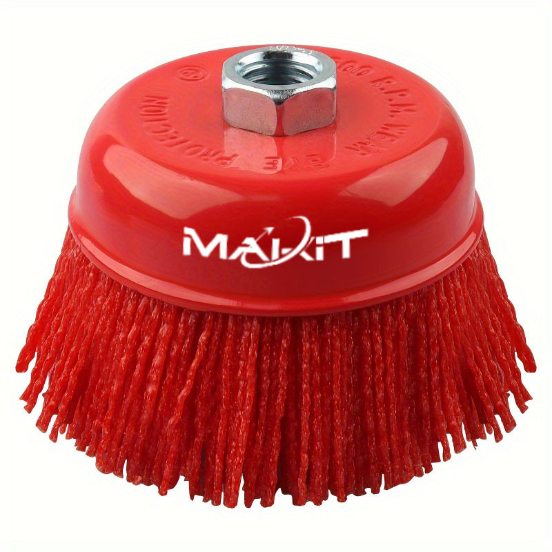 TEMU 1pc Heavy Industrial Grinding Cup Brush, Compatible With Angle Grinders - Suitable For Rust Removal, Paint Stripping, Truck Chassis Preparation,