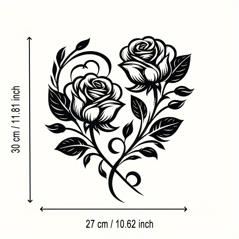 TEMU Modern Black Wall Art Sculpture - Elegant Metal Decor For Bedroom, Hallway, Or Bathroom - Minimalist Home Accent Piece