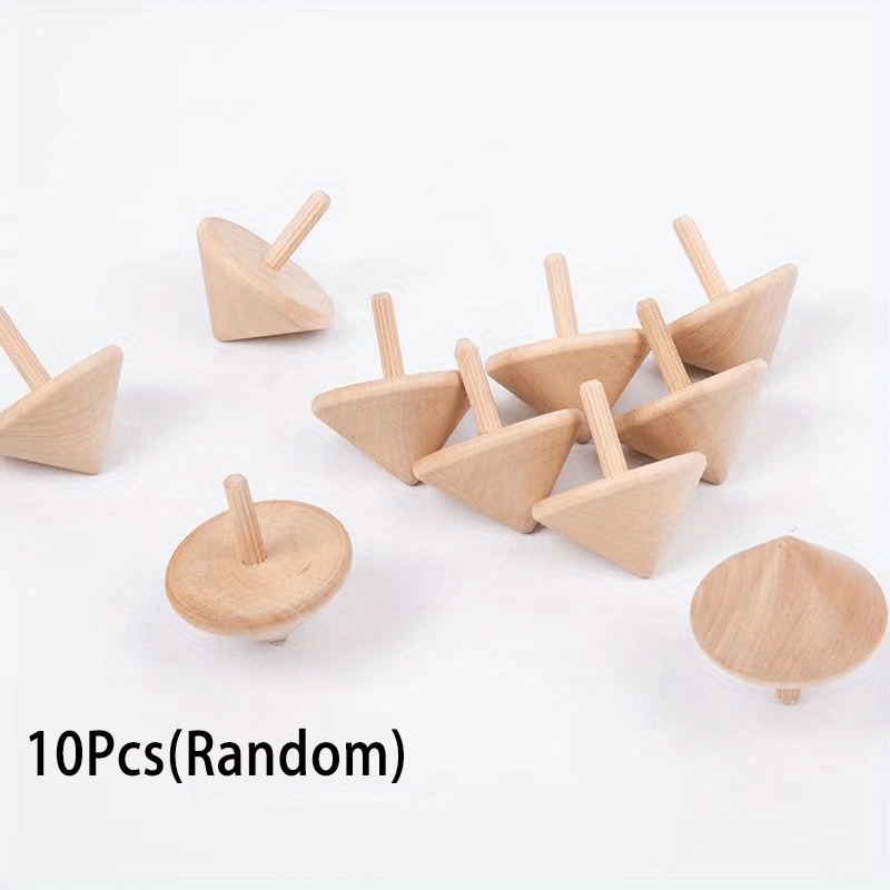 For Schoolgift For Her/him 10pcs Color Wooden Spinning Top Toy For Birthday Event Party Gifts, Suitable For Christmas, Piñata Filling Holiday Gifts. Classroom Reward Items (random) Halloween Christmas