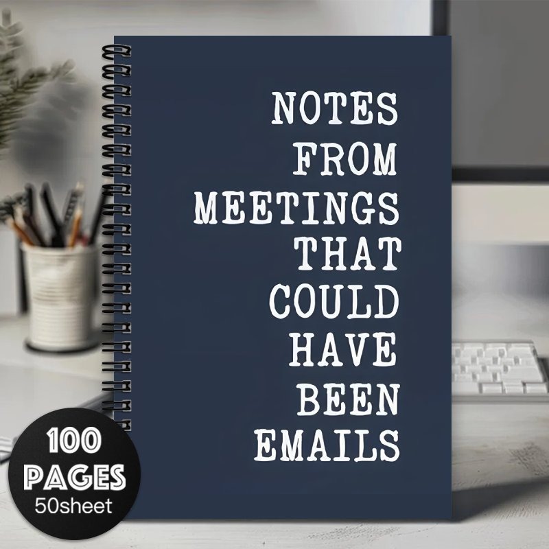 1pc A50 Spiral Notebook, Suitable For Work, Study And Meeting Records, Is An Ideal Gift For Teacher's Day, , Thanksgiving And Christmas 8.27*5.83 Inches 100 Pages