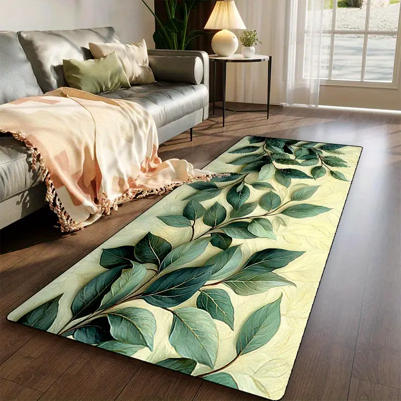 green leaf kitchen mat non slip durable polyester floor mat Temu