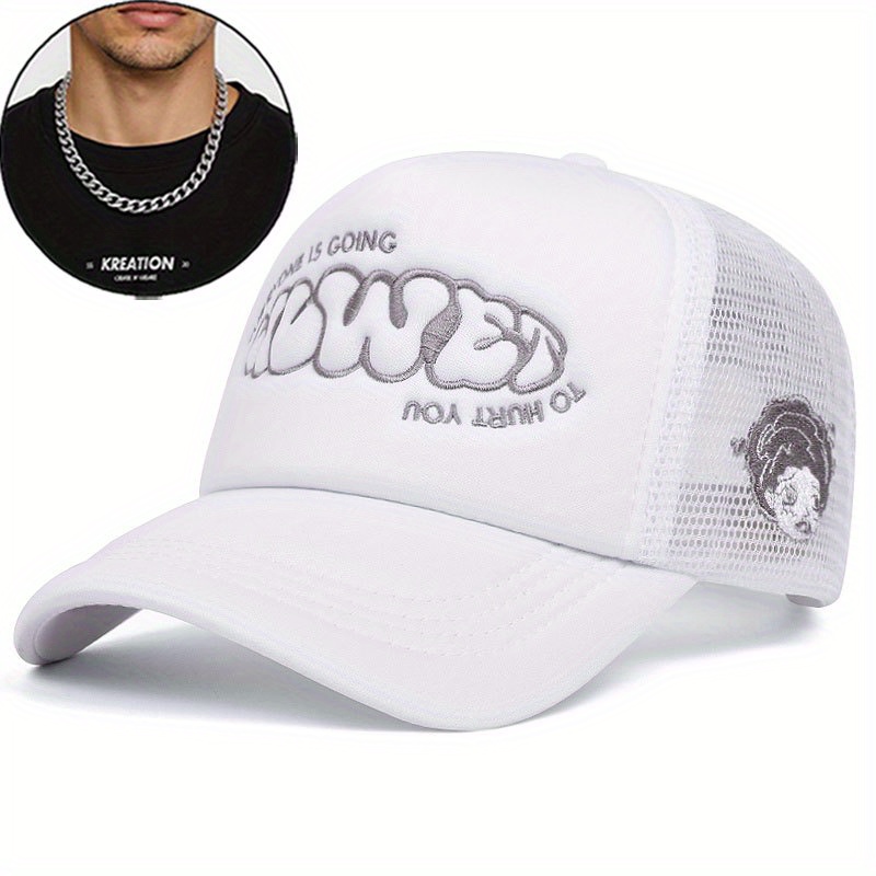 TEMU Set Of 2 New Stylish Men's Baseball Caps, Featuring A Trendy Rock Design Perfect For Young Adults, Ideal For And Flexibility. Unique Caps Are