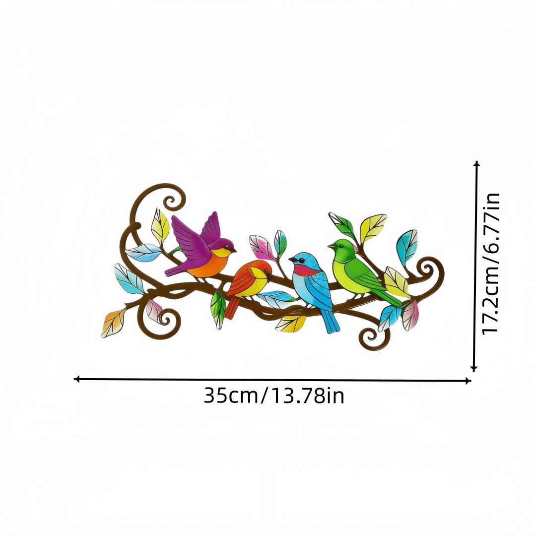TEMU [Plat 2D] Statue d'oiseau en fer forgé pour l'extérieur, décoration murale en métal, ameublement de printemps , ornement suspendu pour de d'été