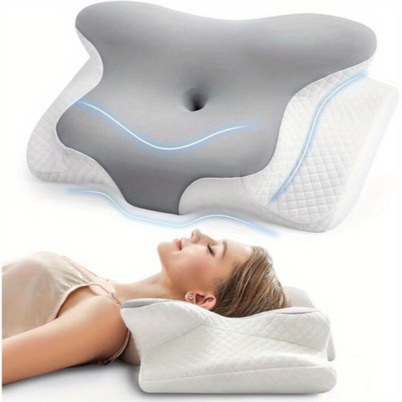 TEMU Super Cooling Pillow, Neck, Adjustable Neck Pillow For Comfortable, Ergonomic Pillow Odourless Ergonomic Contour Memory Foam Pillow, Pillow Side