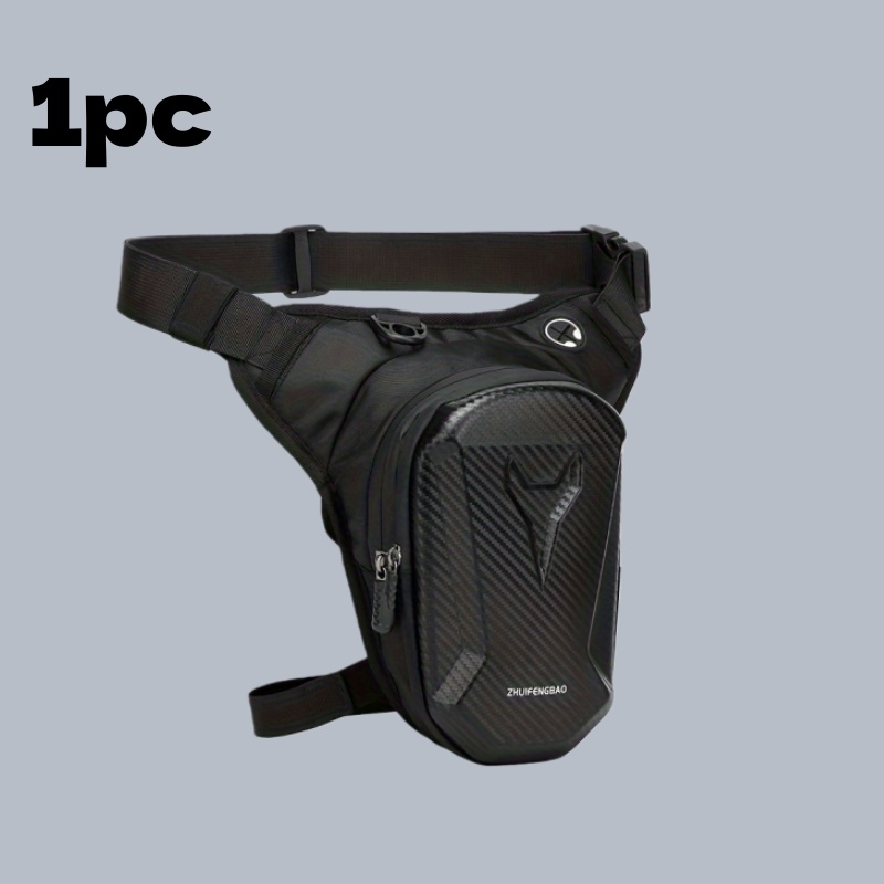 TEMU 1pc Men' Adjustable Waist Bag - Lightweight Cycling Leg Pack With Zipper Closure & Belt Strap, Suitable For Motorcycle Gear, Outdoor Storage,