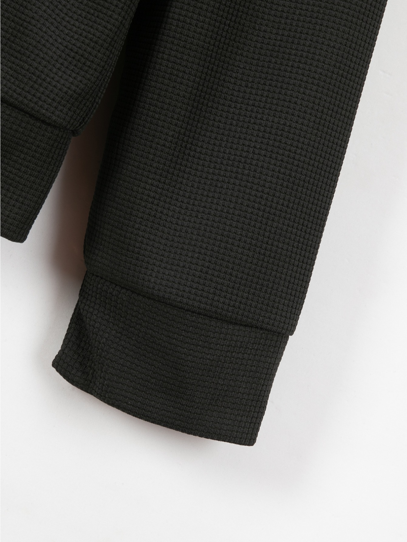 Casaco Masculino Waffle Knit Color Block com Fecho de Correr e Gola de Abotoar 3