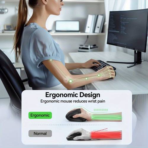 2025 newest ergonomic rechargeable vertical wireless mouse silent 2 4ghz optical mouse with 6 buttons 5 adjustable dpi levels ergonomic ergo mouse for laptop desktop and pc