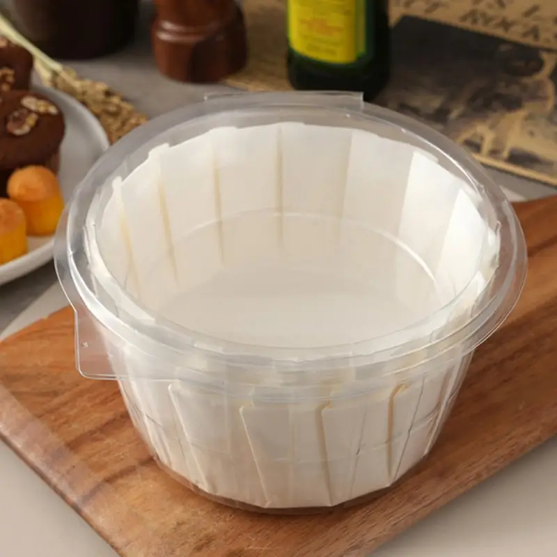 100pcs 6 inch disposable parchment liners for baking non stick heat resistant cakes muffins cheesecakes more ideal for oven air fryer use decorative baking liners nonstick liners Product details 2