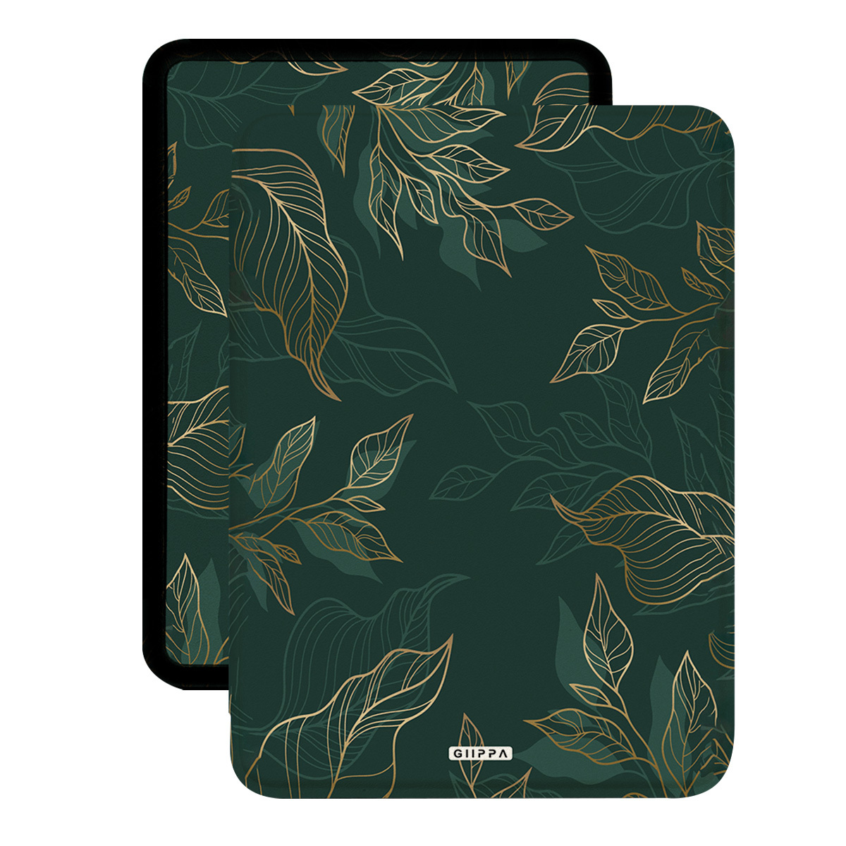 TEMU Mist Green Leaf Slim Lightweight For Case, Book Style Black Soft Tpu, Fits 6-7" Paperwhite 10-12 Gen 2024-2025, Shockproof Cover For Colorsoft