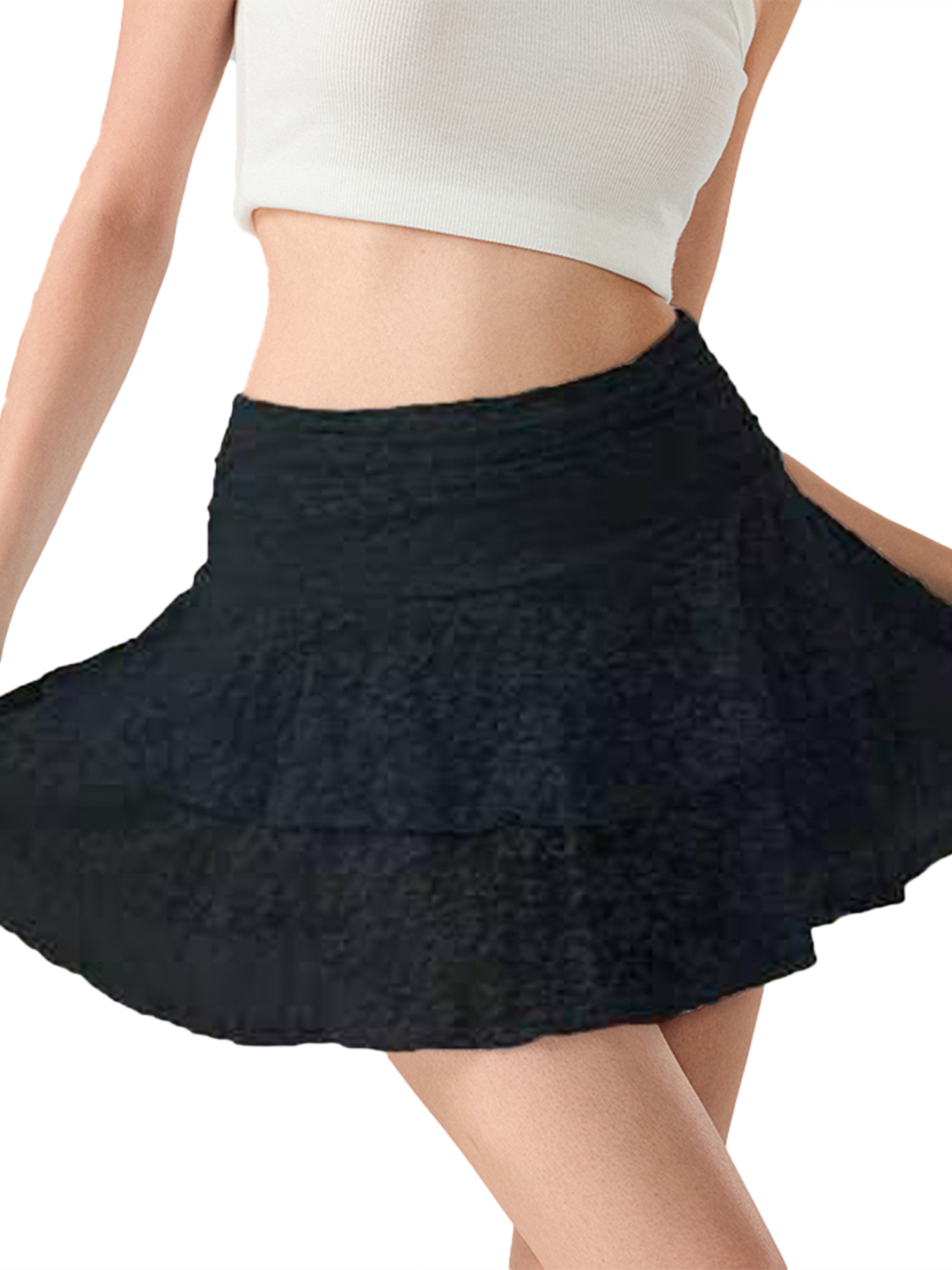 women's elegant y2k lace mesh mini skirt - layered ruched
