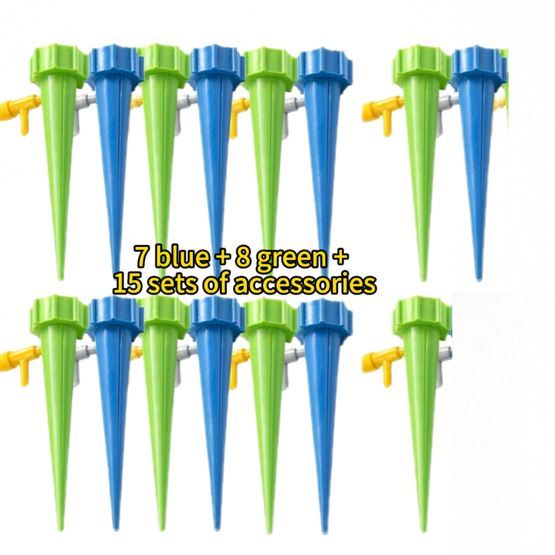 TEMU 30pcs 15 Bleu/15 Vert/8 Bleu et 15 Ensembles d'Additions Polypropylène Dispositif d'Arrosage Automatique - pour des Systèmes d'Irrigation Goutte