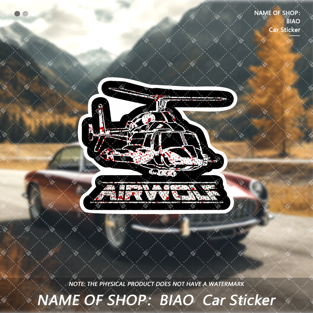 aerial pursuit vinyl sticker waterproof uv resistant Temu