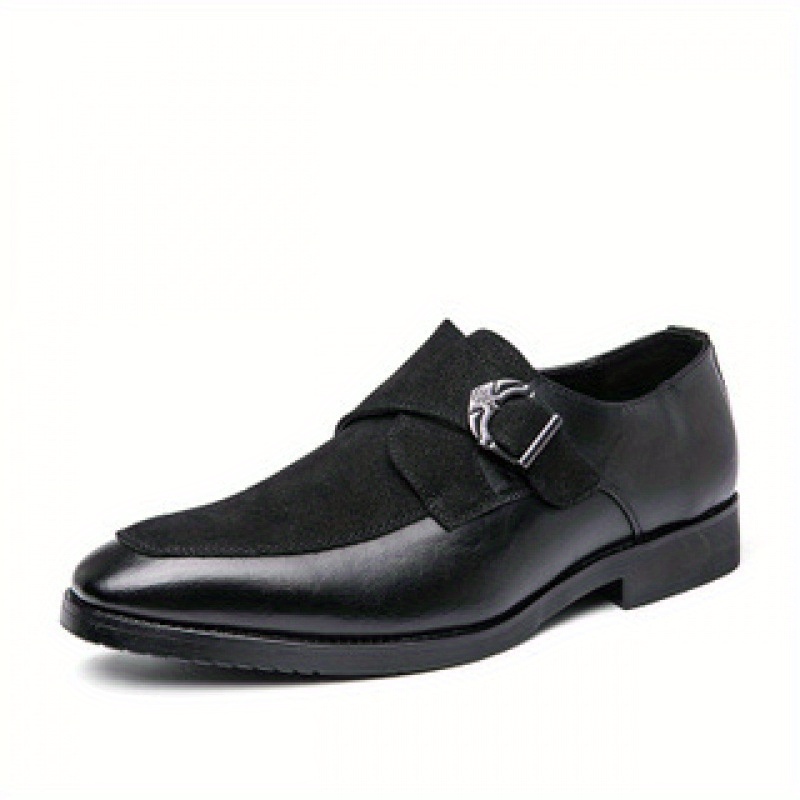 Men's Formal Dress Shoes - British Business Shoes with Slip-On Closure, Brown PU Upper & Non-Slip Rubber Sole, All-Season Formal & Casual Shoes for Office, Wedding, Party - Men's Formal Footwear, Office Wear, Classic Style, Polished Look, Wedding Guests