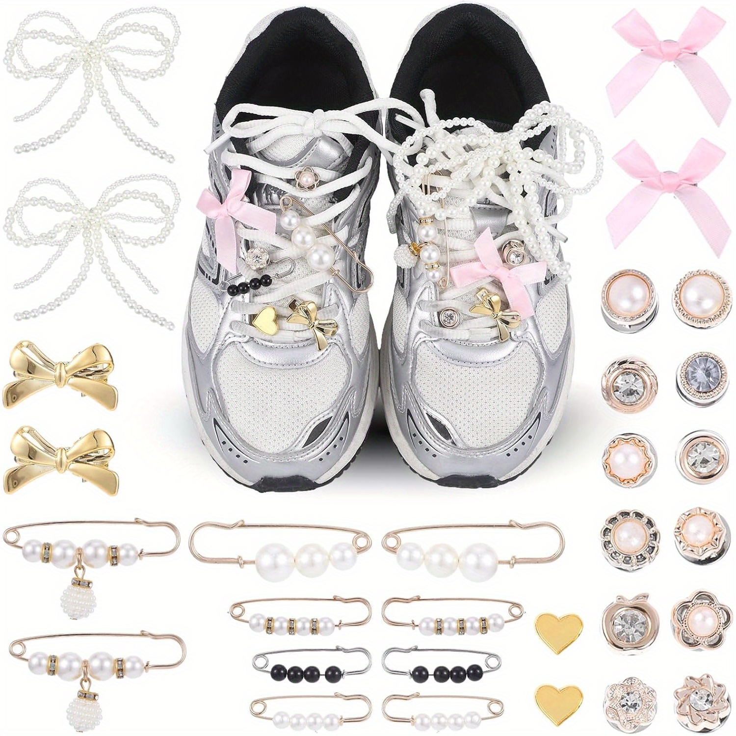 Air Force One Deinduser 339-Piece Shoe Charms Kit Fun DIY - Main Image